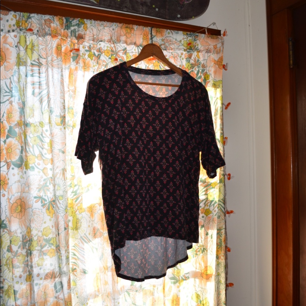 Black Multicolor Floral Shirt